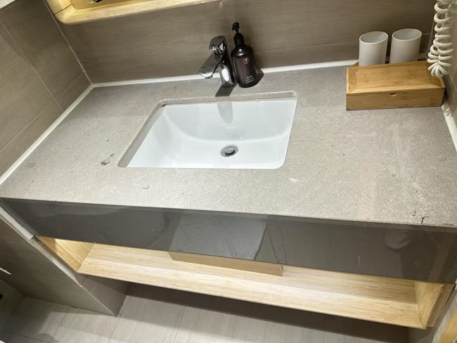 China quarried grey marble all seasons grey bath vanity top and apron
