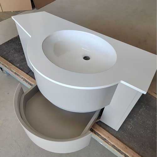 bowed front bath vanities