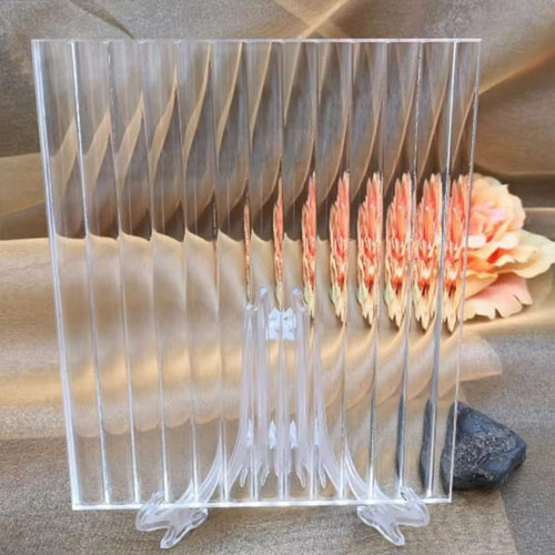 broad pattern reed glass sample