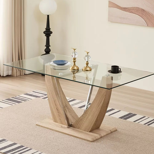 furniture table top by tempered glass