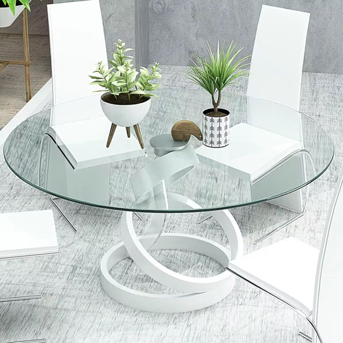 round tempered glass table top