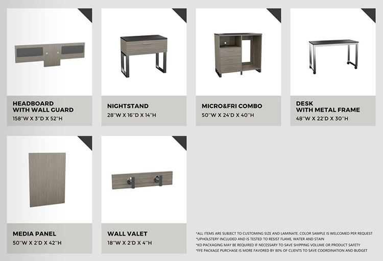 customized and budget friendly hotel furniture and casegoods collection