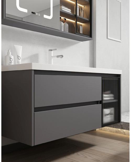 bathroom woodwork and mirror