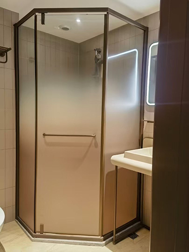 hexagon glass shower enclosure