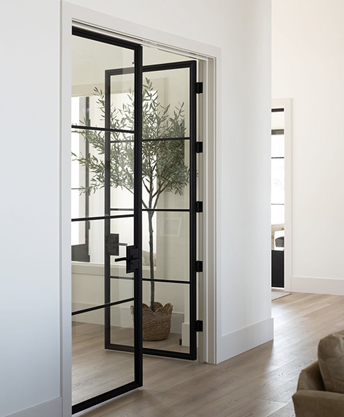 french aluminum glass door