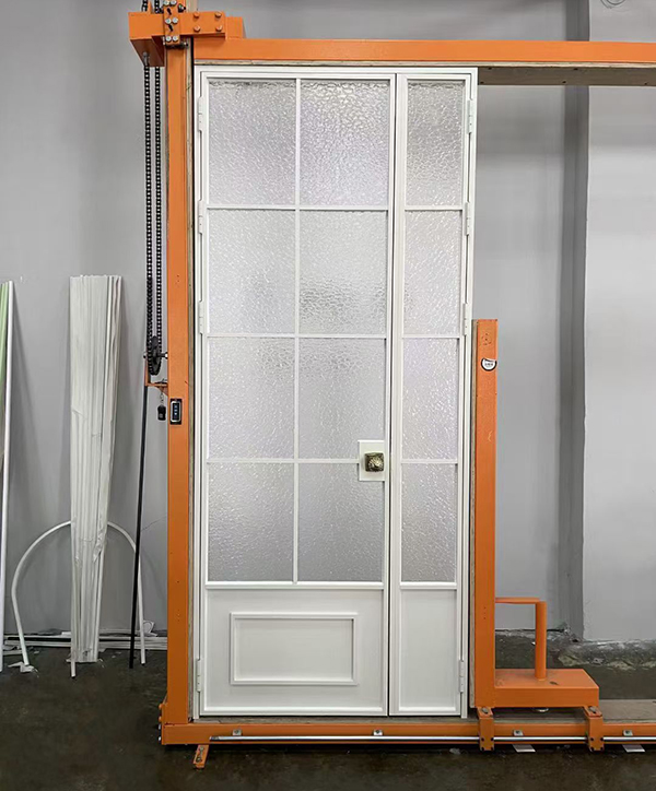retro style aluminum glass swing door with side lite