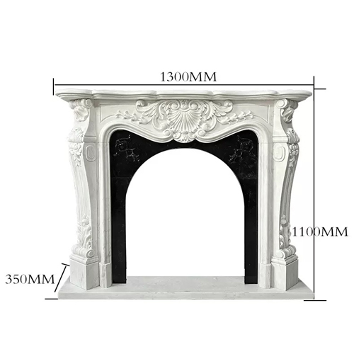 Piemonte marble fireplace mantel
