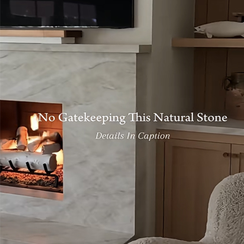 Taj Mahal quartzite marble fireplace surrounding panel