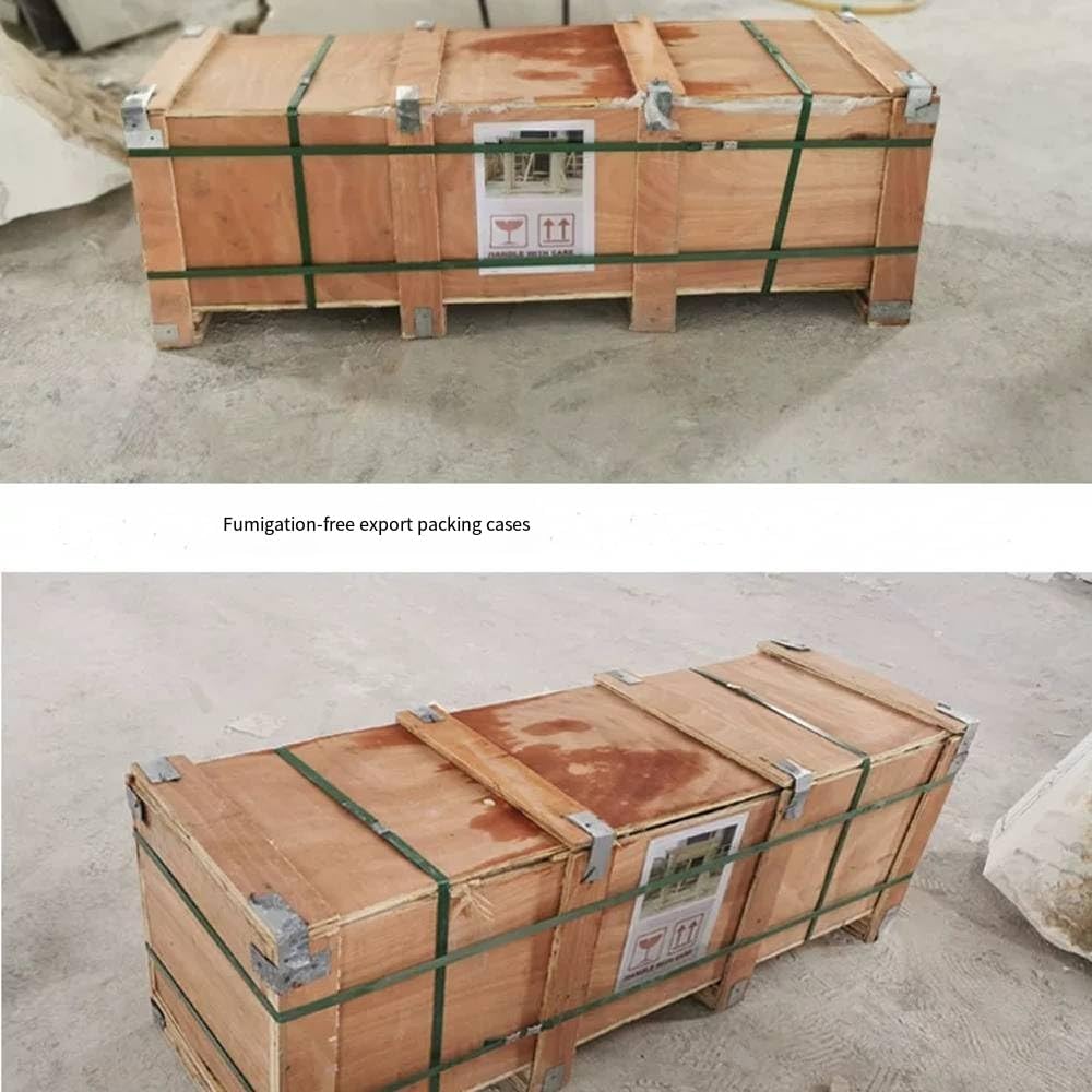 marble fireplace wooden crate package