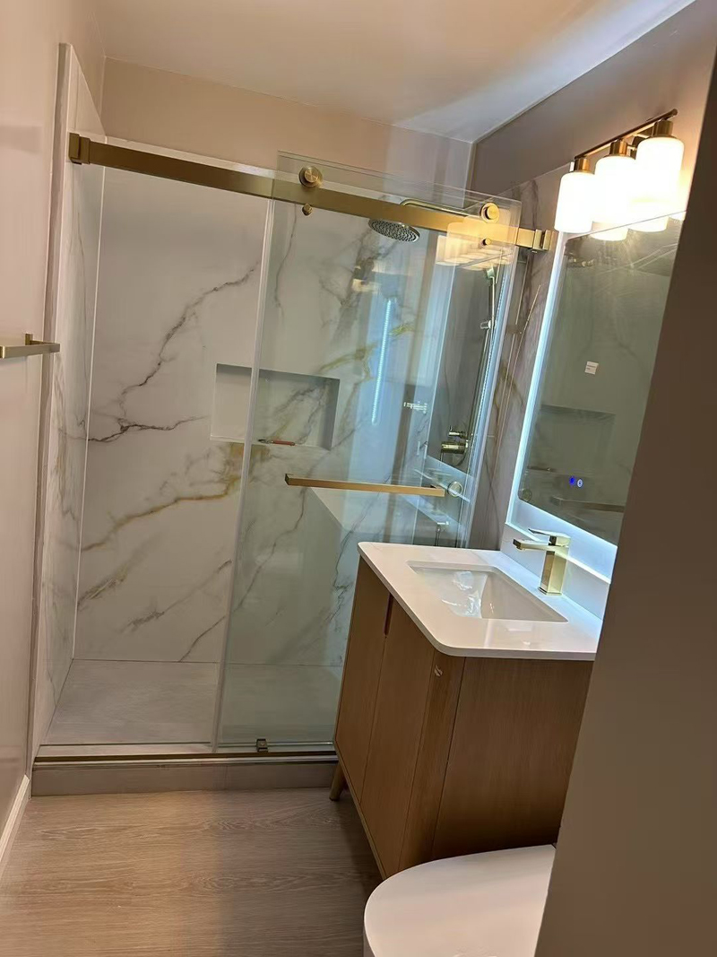 marble shower room wall panel for boutique hotel