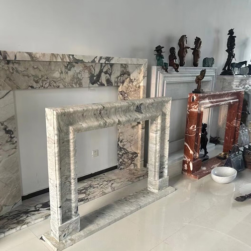 bolection marble fireplace mantel