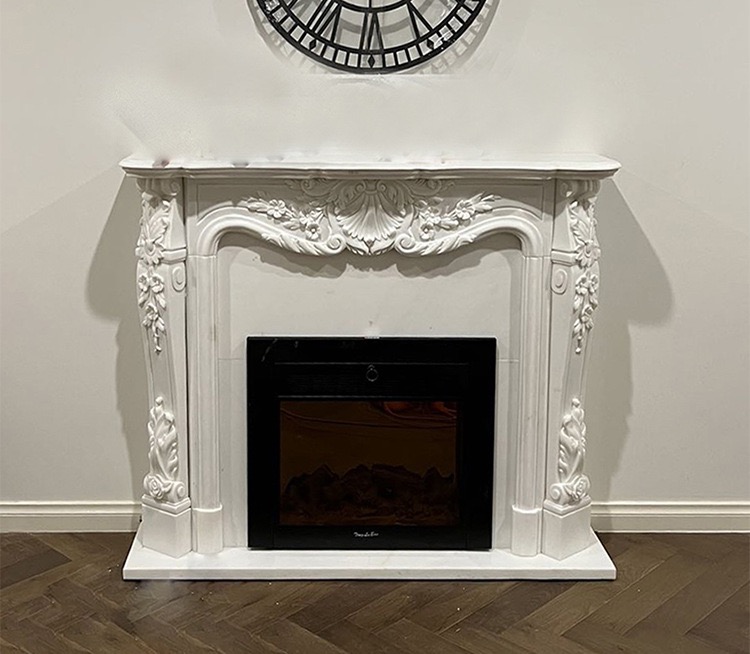 marble fireplace mantel components