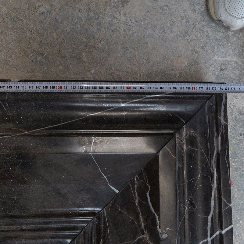 Toros Black Marble Hand-carved Fireplace Mantel Polished 