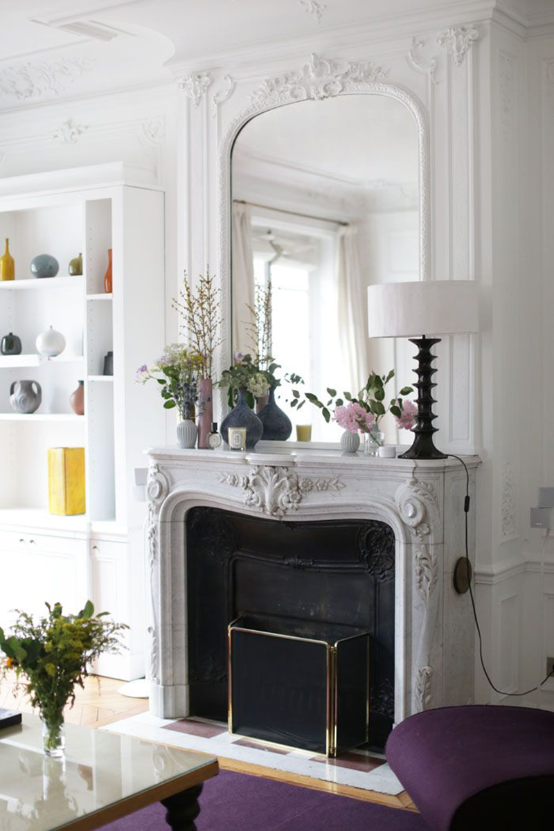 parisian marble fireplace