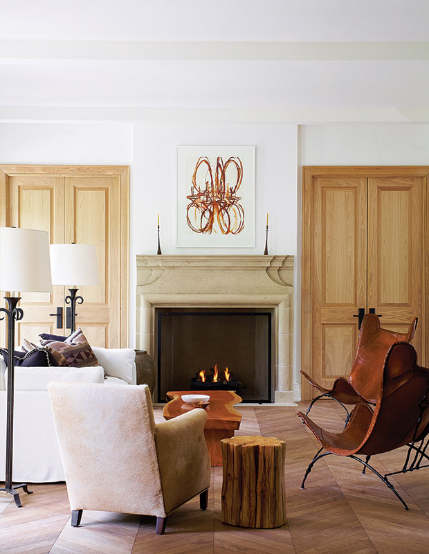 limestone fireplace mantel
