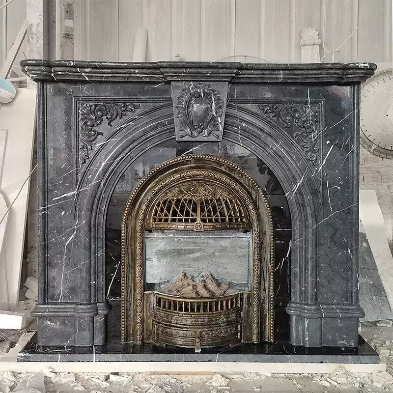 marble fireplace installation