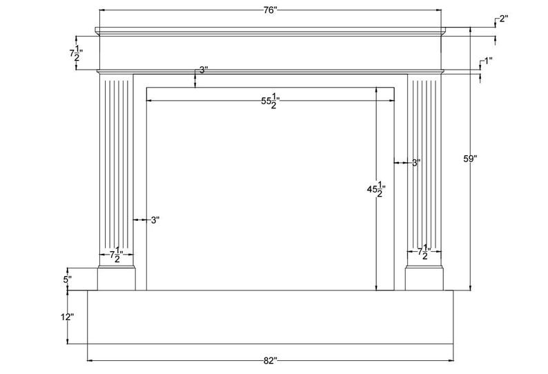 marble fireplace mantel and surround specification