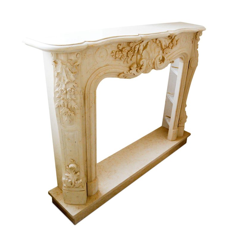 marble fireplace mantel by Giallo Siena