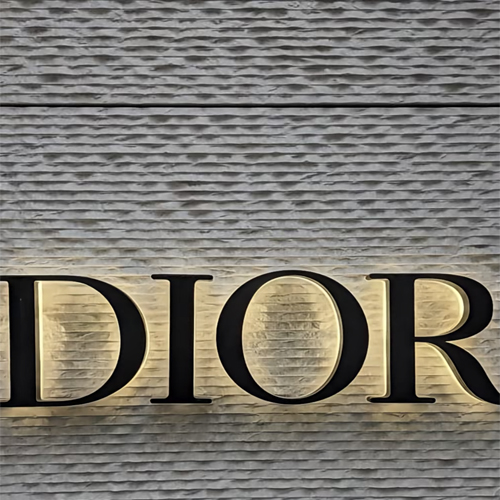 Limestone interior facade with groove and split finish for Dior Storefront Decoration