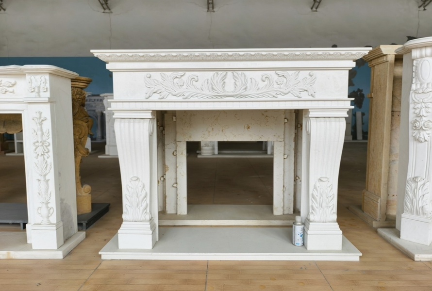 marble fireplace mantel