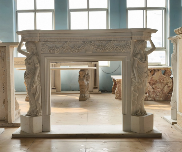 marble fireplace mantel