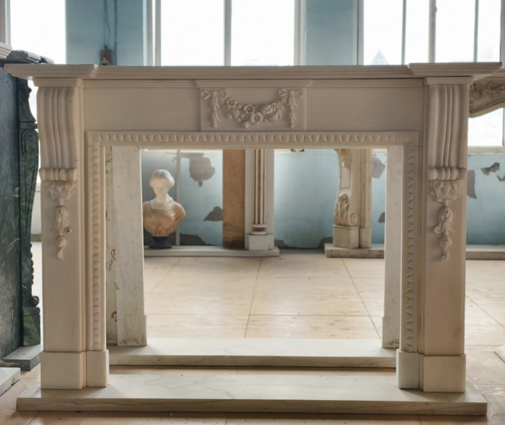 marble fireplace mantel