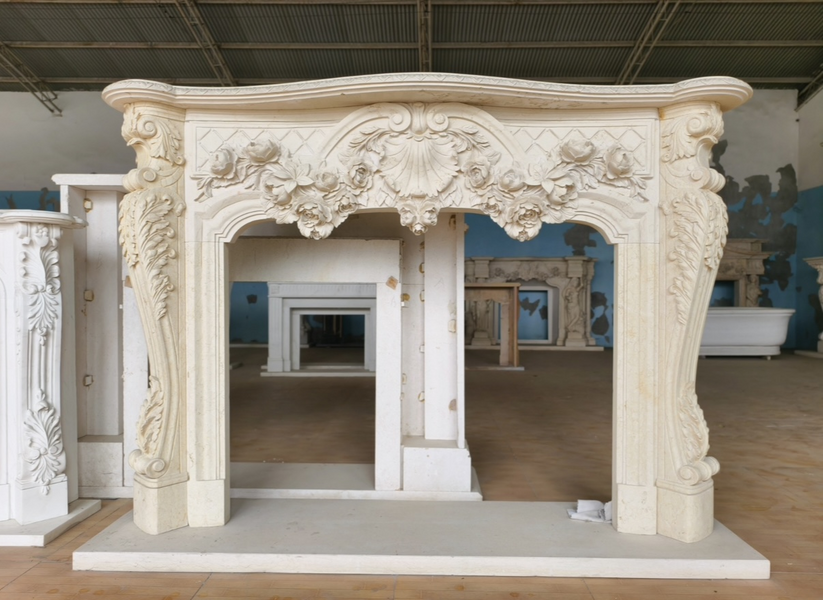 marble fireplace mantel