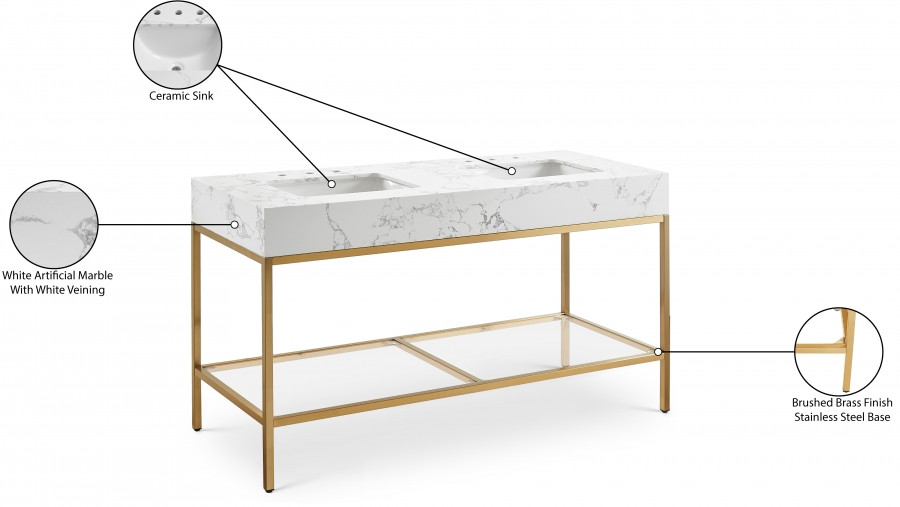 Artifical marbe vanity top with metal vanity base
