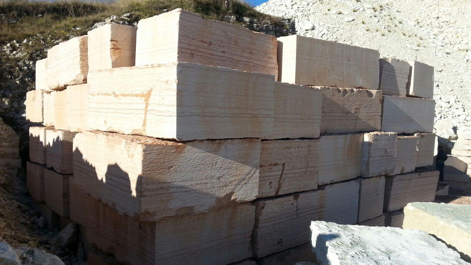 rosa perlino marble blocks