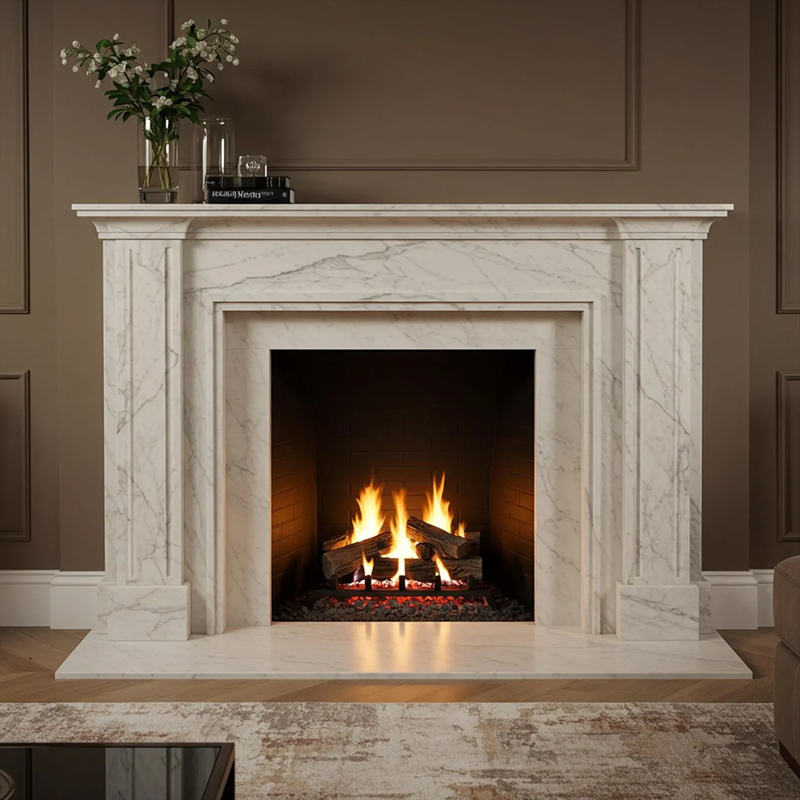 marble bianco carrara c fireplace mantel