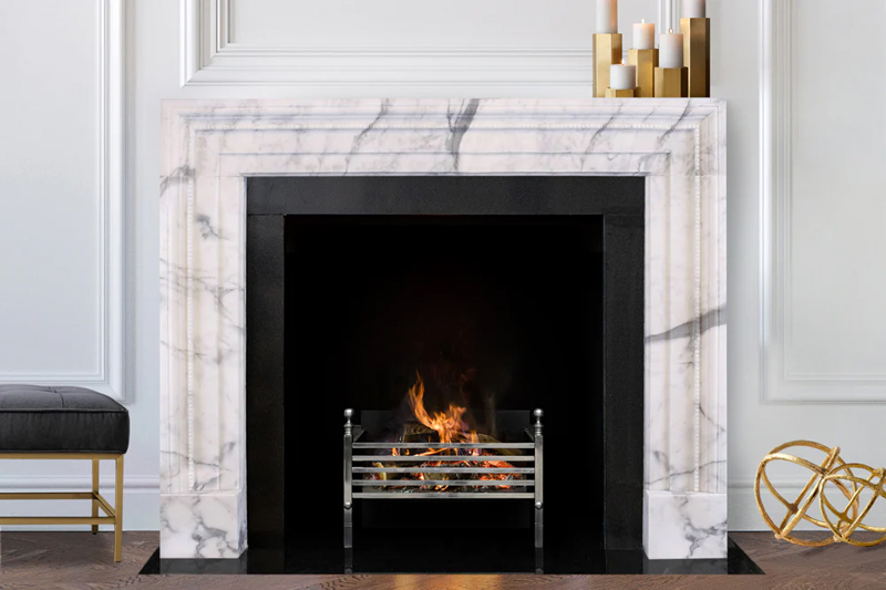 statuario marble fireplace mantel