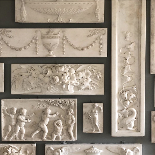 georgian marble chimney piece tablets