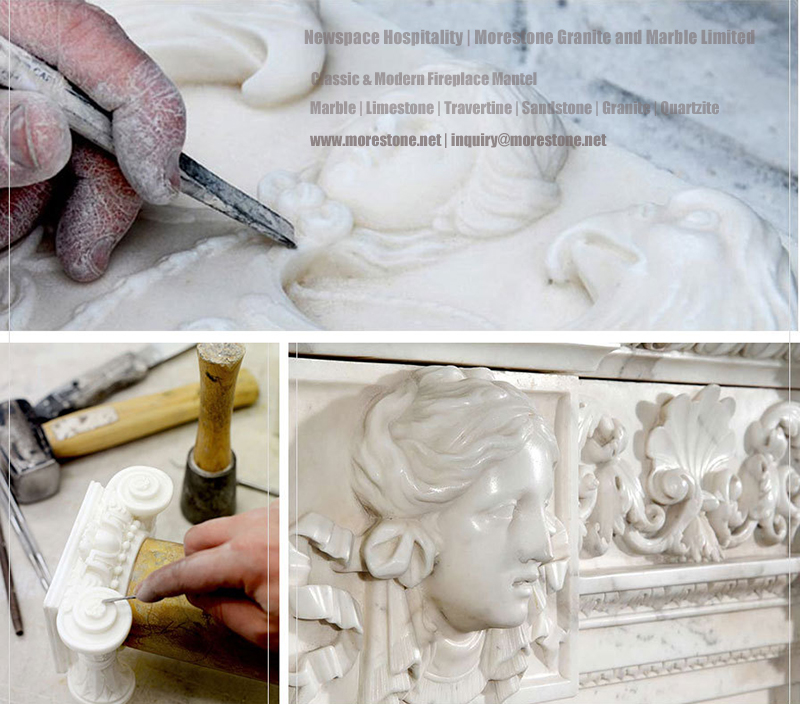 marble fireplalce mantel supplier