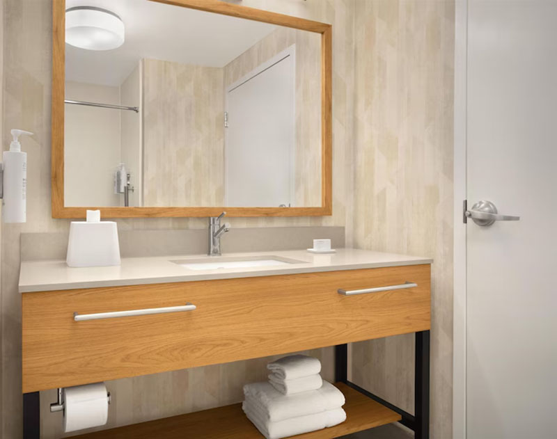 Pre‑assembled vanity package ready for installation; cabinet top sink and fixtures pre‑fitted and inspected