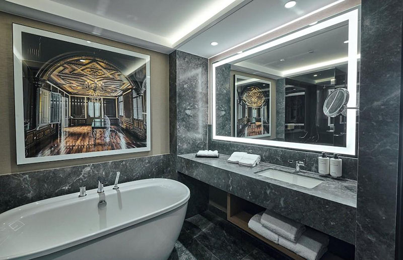 custom marble vanity