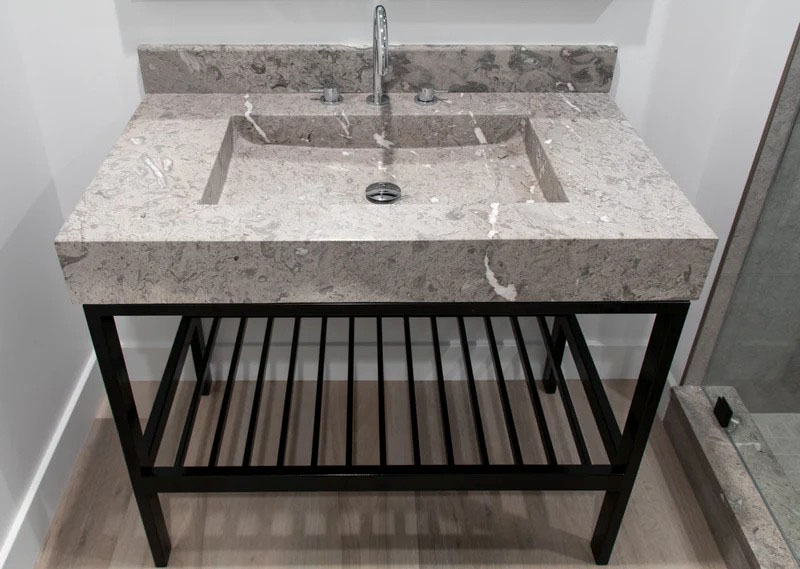 handcrafted marble vanity