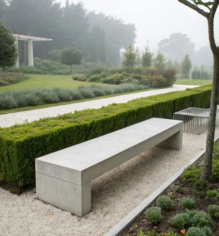 concrete outdoor bench design inspiration
