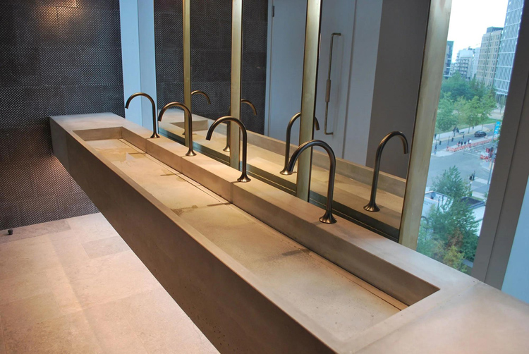 custom concrete bathroom basin and sink