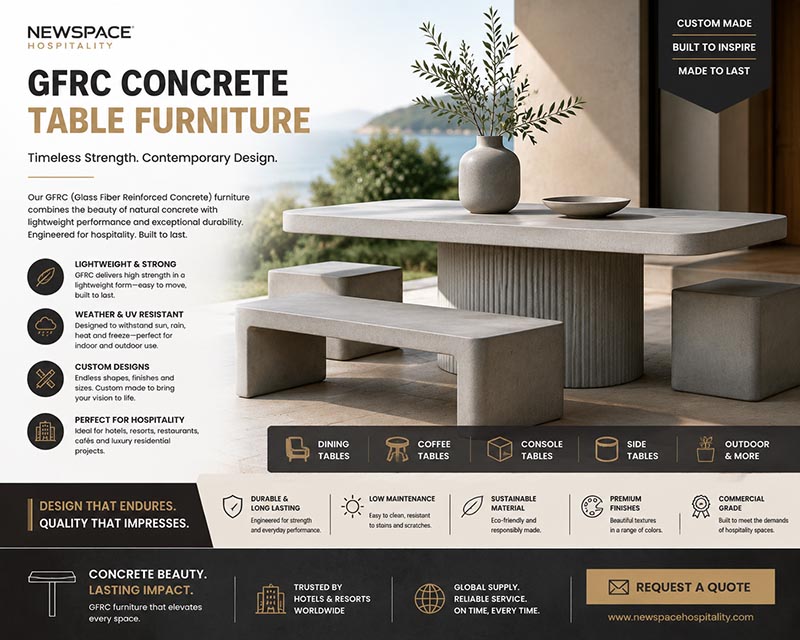 GFRC Precase Concrete Table Furniture