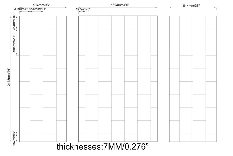 ALF14 Cultured Marble Shower Panel Drawing