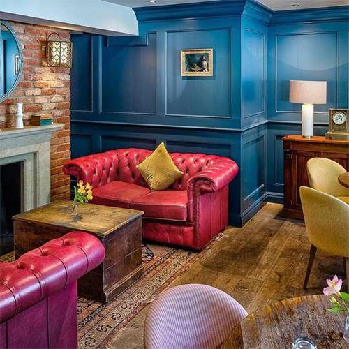 boutique hotel Chesterfield sofa