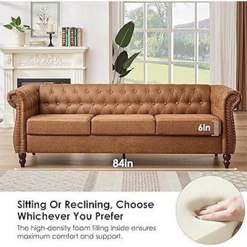 high density foam Chesterfield sofa