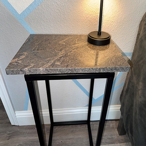 granite veneer side table