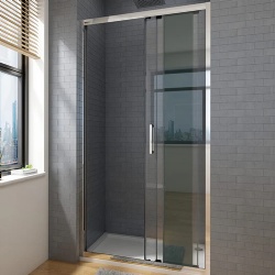 3 panel sliding glass shower door