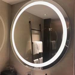 Round Front Lighted LED Backlit Bath Vanity Mirror