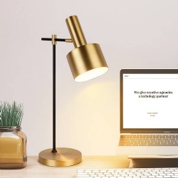 Ajustable Table Lamp with Metal Base and Lamp Shape