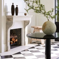 Antique french provincial fireplace surround grand entrance