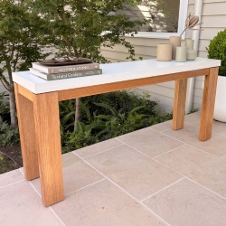 Architectural concrete side tables and hall pieces