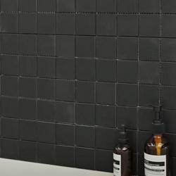 Basalt Black Mosaic Tiles for Bathroom Shower Wall