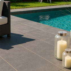 Basaltina honed basalt tiles for interior living room